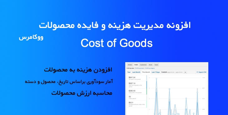 افزونه محاسبه هزینه و فایده کالاها | Woocommerce Cost of goods 18