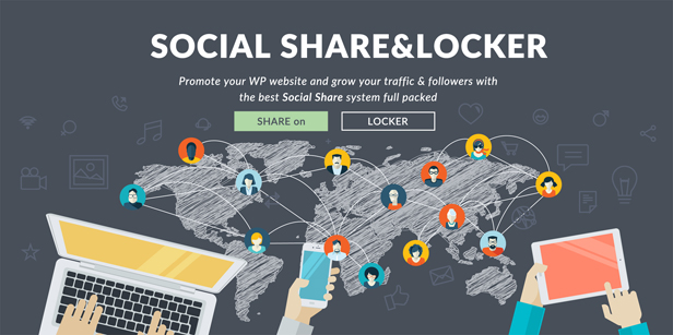 افزونه اشتراک گذاری اجتماعی و قفل محتوای Social Share and Locker 12