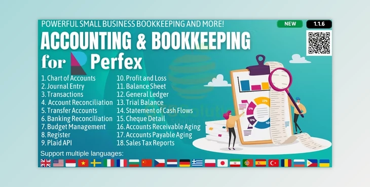 ماژول حسابداری و دفترداری برای اسکریپت پرفکس | Accounting and Bookkeeping for Perfex 28