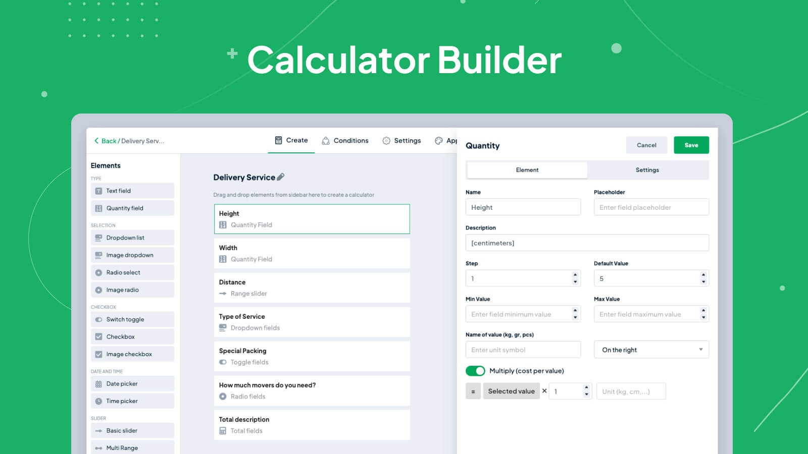 افزونه ماشین حساب هزینه ووکامرس | Cost Calculator Builder 3